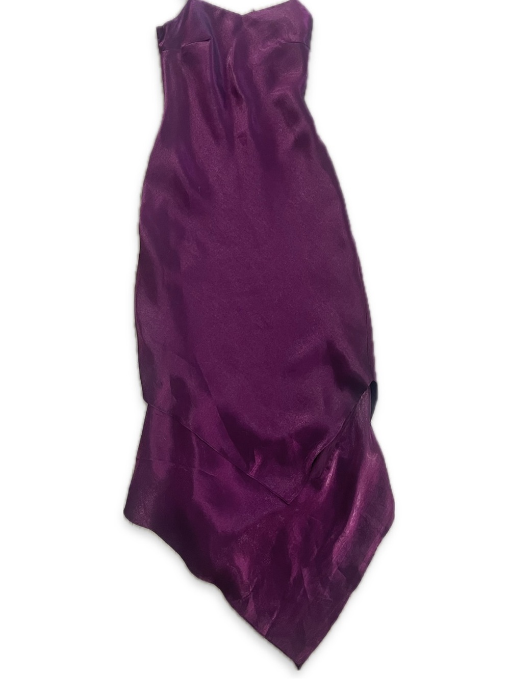 Fairweather Purple Satin Lace Up Back Slip Maxi Dress Prom Gala Wedding Small - Picture 3 of 10